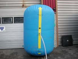 Trapezium Bag h�jd 230 cm Cap 8500 kg. Lyftkuddar fr�n StorStockholms B�rgningstj�nst AB - Lyftkuddesystem SC INFLATABLES.