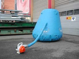 Individuella mottagningskuddar med eget tryckluftssystem. Lyftkuddar fr�n StorStockholms B�rgningstj�nst AB - Lyftkuddesystem SC INFLATABLES.